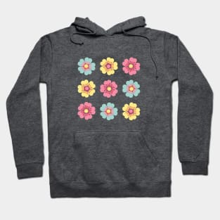 Spring flowers triangle patchwork quilt Hoodie